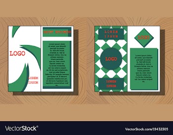 Set of brochure flyer design layout template size vector image