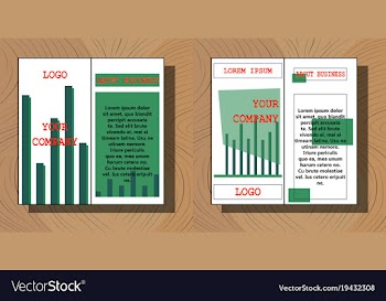 Set of brochure flyer design layout template size vector image
