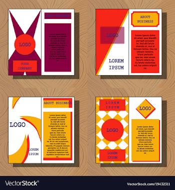 Set of brochure flyer design layout template size vector image