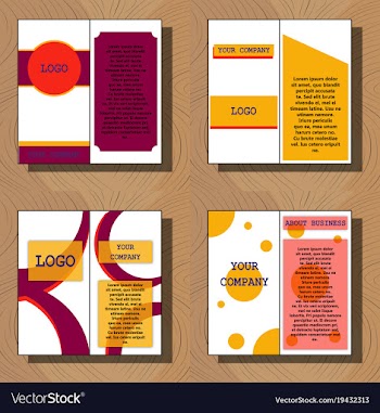 Set of brochure flyer design layout template size vector image