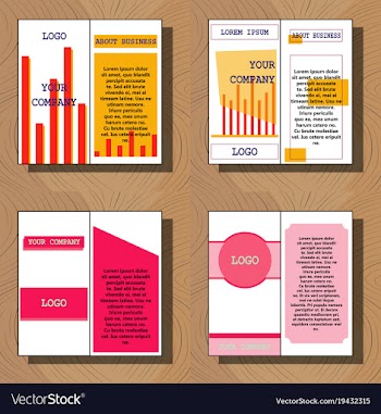 Set of brochure flyer design layout template size vector image