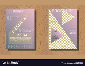 Set of brochure flyer design layout template size vector image
