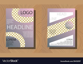 Set of brochure flyer design layout template size vector image