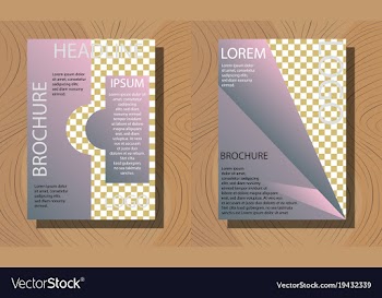 Set of brochure flyer design layout template size vector image