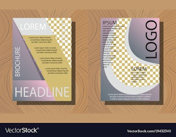 Set of brochure flyer design layout template size vector image
