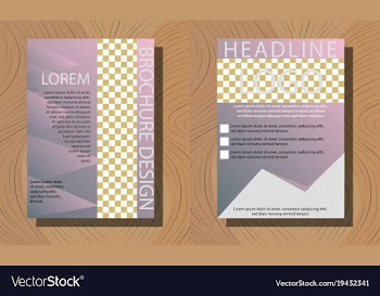 Set of brochure flyer design layout template size vector image