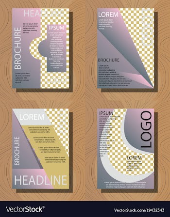 Set of brochure flyer design layout template size vector image