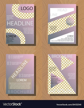 Set of brochure flyer design layout template size vector image