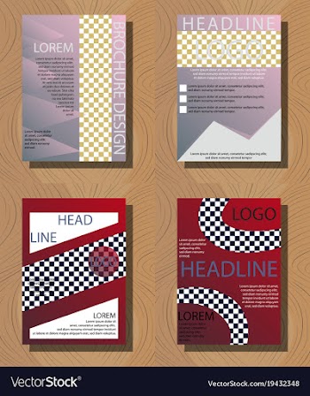 Set of brochure flyer design layout template size vector image