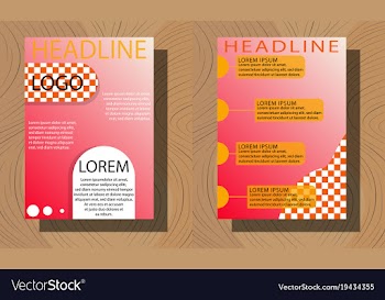 Set of brochure flyer design layout template size vector image