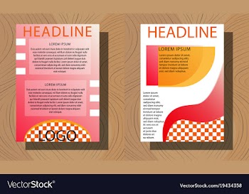 Set of brochure flyer design layout template size vector image