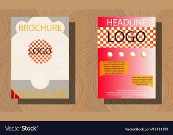Set of brochure flyer design layout template size vector image
