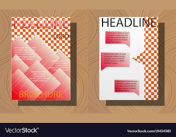Set of brochure flyer design layout template size vector image