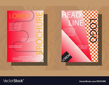 Set of brochure flyer design layout template size vector image