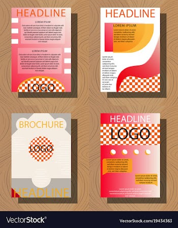 Set of brochure flyer design layout template size vector image