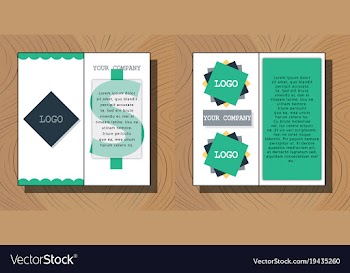 Set of brochure flyer design layout template size vector image