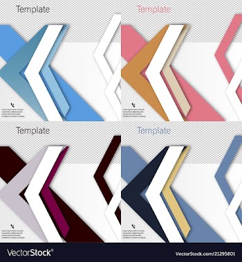 Set of brochure template design with arrows vector image