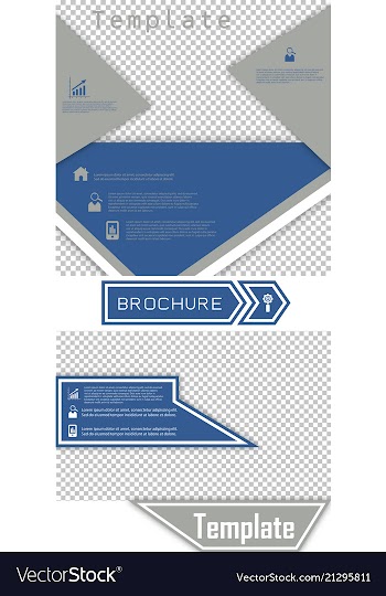 Set of brochure template design with arrows vector image