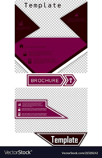 Set of brochure template design with arrows vector image