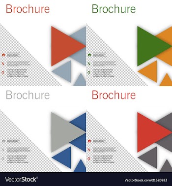 Set of brochure template design with arrows vector image