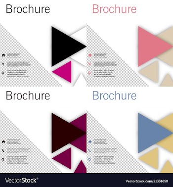 Set of brochure template design with arrows vector image