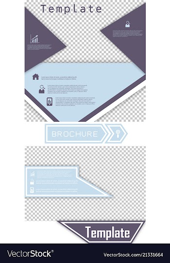 Set of brochure template design with arrows vector image
