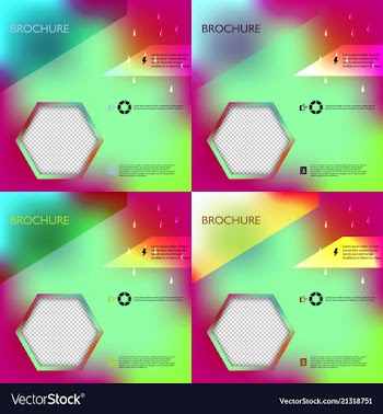 Set of brochure template layout design corporate vector image