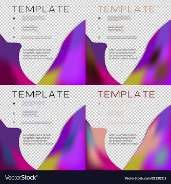 Set of brochure template layout design corporate vector image