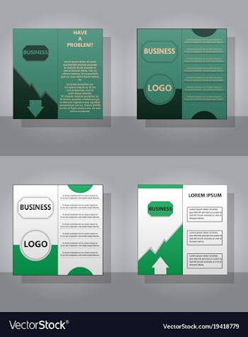 Set of brochures and abstract flyer design vector image