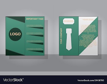Set of brochures and abstract flyer design vector image