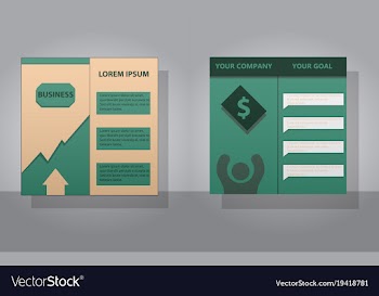 Set of brochures and abstract flyer design vector image