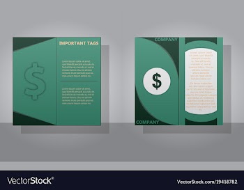 Set of brochures and abstract flyer design vector image