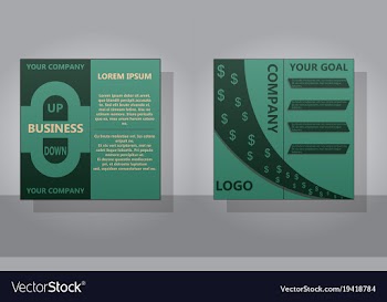 Set of brochures and abstract flyer design vector image