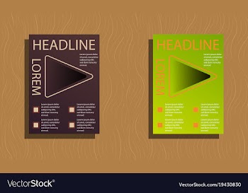 Set of brochures and abstract flyer design vector image