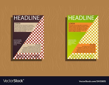 Set of brochures and abstract flyer design vector image