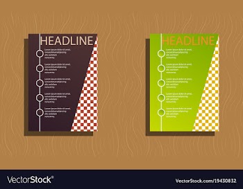 Set of brochures and abstract flyer design vector image