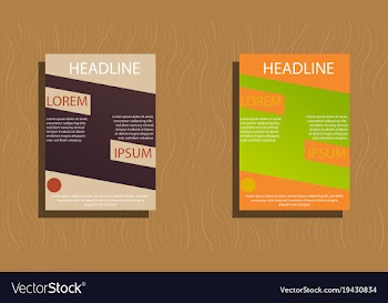 Set of brochures and abstract flyer design vector image