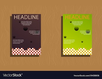 Set of brochures and abstract flyer design vector image