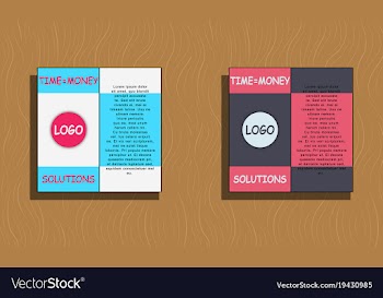 Set of brochures and abstract flyer design vector image