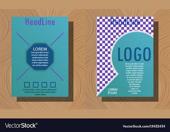 Set of brochures and abstract flyer design vector image
