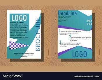 Set of brochures and abstract flyer design vector image