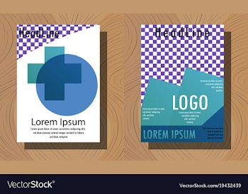 Set of brochures and abstract flyer design vector image