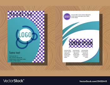 Set of brochures and abstract flyer design vector image