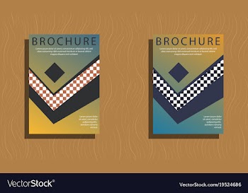 Set of brochures and abstract flyer design vector image