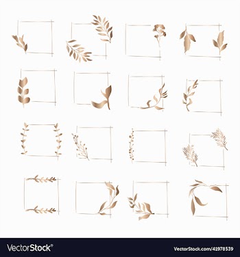 set of bronze leaf frames