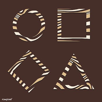 Set of brown abstract badge template vectors | Free stock vector - 538058