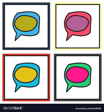 Set of bubble of communication for technology and vector image