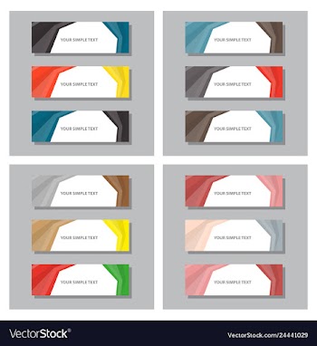 Set of business banner template horizontal vector image