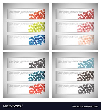 Set of business banner template horizontal vector image