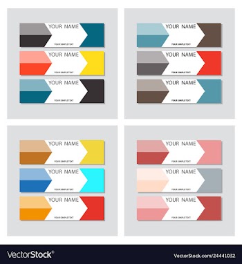 Set of business banner template horizontal vector image
